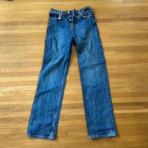 Reformation Cynthia High Rise Straight Long Jeans | Lanier | 27